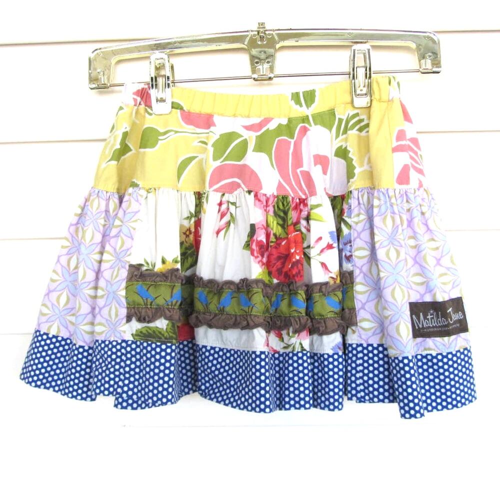 Matilda Jane Hammond Bay HTF Oh Molly Apron Skirt Size 4